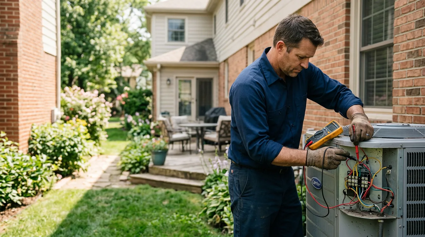 HVAC technician working near Scott City, KS